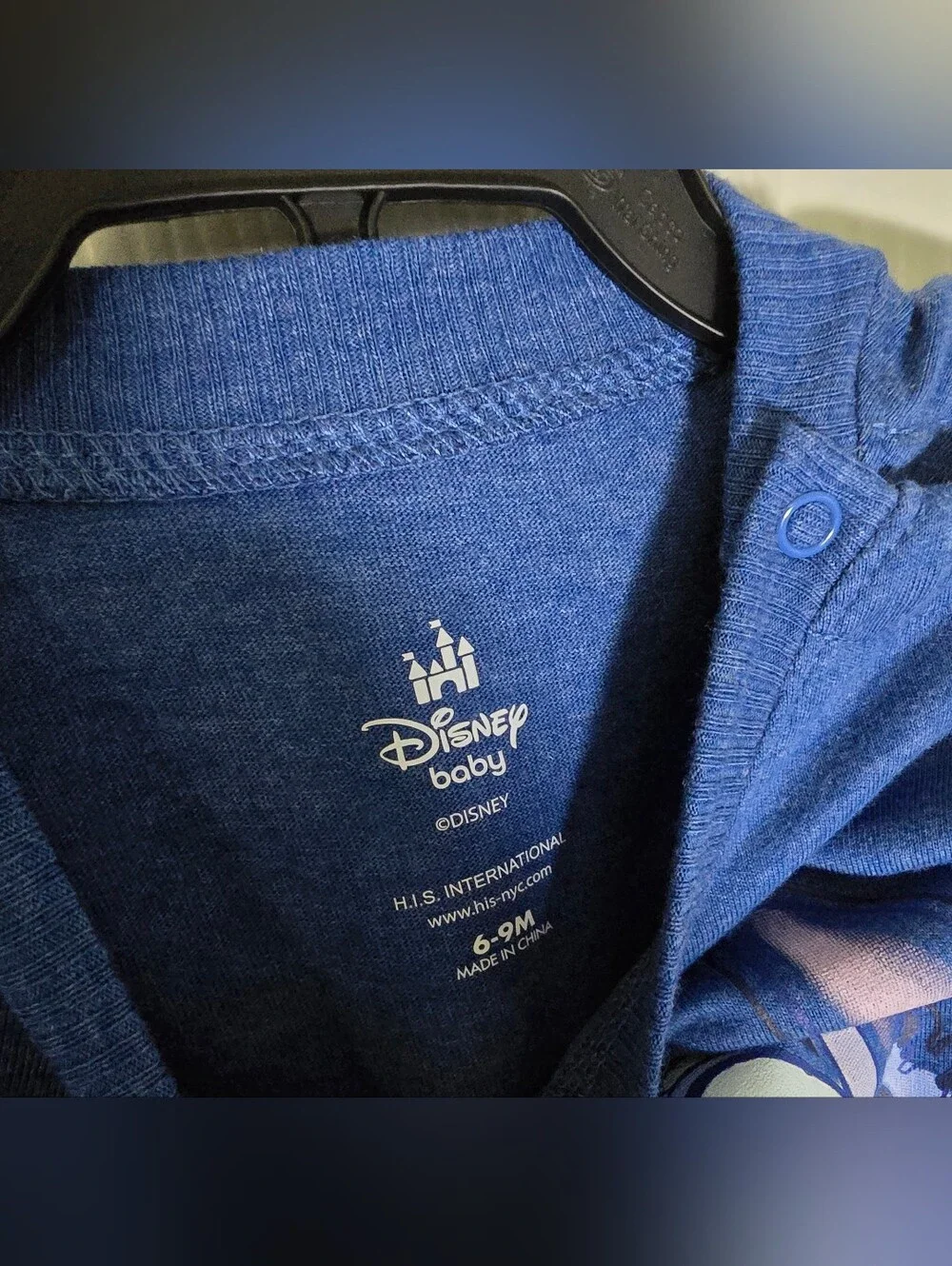 NWT Disney Stitch Boys Blue 2 Piece Short Shirt Set 6-9M